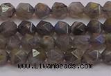 CLB971 15.5 inches 6mm faceted nuggets labradorite gemstone beads