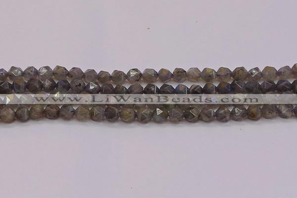 CLB973 15.5 inches 10mm faceted nuggets labradorite gemstone beads