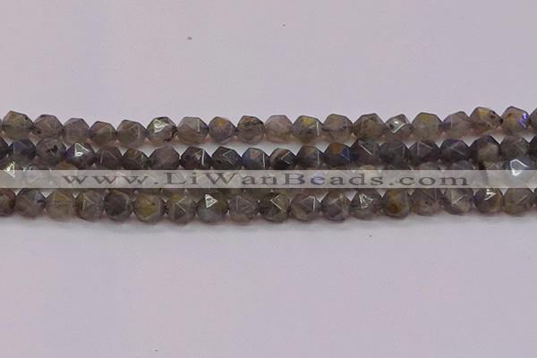 CLB974 15.5 inches 12mm faceted nuggets labradorite gemstone beads