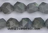 CLB983 15.5 inches 10mm faceted nuggets labradorite beads wholesale