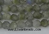 CLB992 15.5 inches 6mm faceted nuggets labradorite gemstone beads