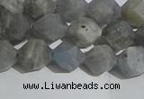 CLB997 15.5 inches 8mm faceted nuggets matte labradorite beads