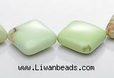 CLE13 15*15mm rhombic lemon turquoise gemstone beads Wholesale