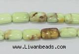 CLE40 15.5 inches 8*12mm rectangle lemon turquoise beads wholesale