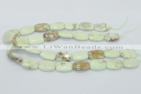 CLE42 15.5 inches 18*25mm rectangle lemon turquoise beads wholesale