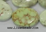 CLE47 15.5 inches 22*30mm oval lemon turquoise beads wholesale