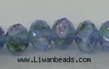 CLG07 12 inches 6*8mm faceted rondelle handmade lampwork beads