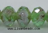 CLG16 13.5 inches 9*12mm faceted rondelle handmade lampwork beads