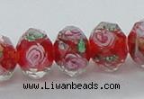 CLG25 15 inches 8*10mm faceted rondelle handmade lampwork beads