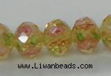 CLG26 15 inches 8*10mm faceted rondelle handmade lampwork beads