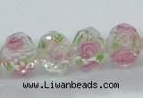 CLG31 15 inches 8*10mm faceted rondelle handmade lampwork beads