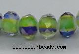 CLG38 14 inches 8*10mm faceted rondelle handmade lampwork beads