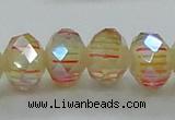 CLG39 14 inches 8*10mm faceted rondelle handmade lampwork beads