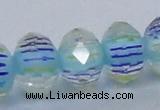 CLG44 13 inches 9*12mm faceted rondelle handmade lampwork beads