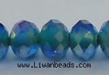 CLG45 13 inches 9*12mm faceted rondelle handmade lampwork beads