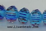 CLG51 13 inches 9*12mm faceted rondelle handmade lampwork beads