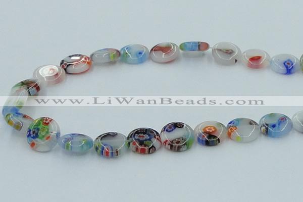 CLG527 16 inches 12mm flat round lampwork glass beads wholesale