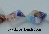 CLG529 16 inches 10*10mm diamond lampwork glass beads wholesale