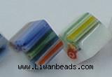 CLG530 16 inches 10*10mm cube lampwork glass beads wholesale