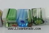 CLG532 16 inches 8*8mm cube lampwork glass beads wholesale