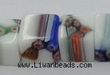 CLG533 16 inches 10*10mm cube lampwork glass beads wholesale