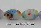 CLG537 16 inches 8*12mm rice lampwork glass beads wholesale