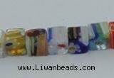 CLG562 16 inches 6*6mm cube lampwork glass beads wholesale