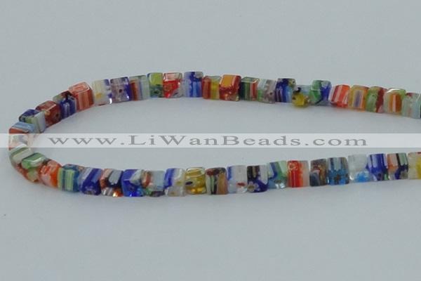 CLG562 16 inches 6*6mm cube lampwork glass beads wholesale