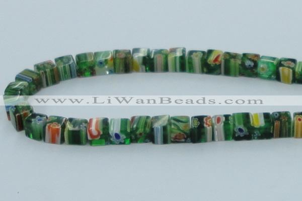 CLG563 16 inches 8*8mm cube lampwork glass beads wholesale