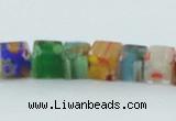 CLG566 16 inches 6*6mm cube lampwork glass beads wholesale