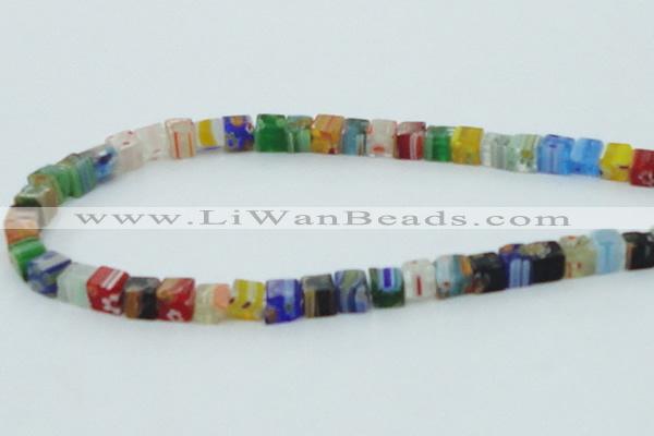 CLG566 16 inches 6*6mm cube lampwork glass beads wholesale