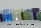 CLG567 16 inches 8*8mm cube lampwork glass beads wholesale