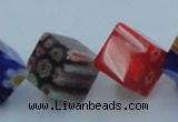 CLG570 16 inches 10*10mm cube lampwork glass beads wholesale