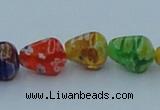 CLG572 16 inches 8*11mm teardrop lampwork glass beads wholesale