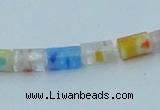 CLG575 16 inches 4*6mm cylinder lampwork glass beads wholesale