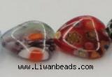 CLG581 16 inches 16*16mm heart lampwork glass beads wholesale