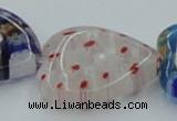 CLG584 16 inches 22*22mm heart lampwork glass beads wholesale