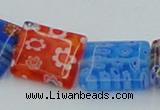 CLG585 16 inches 10*12mm rectangle lampwork glass beads wholesale