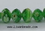 CLG62 15 inches 8*10mm faceted rondelle handmade lampwork beads