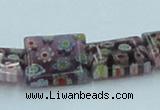 CLG621 5PCS 16 inches 10*14mm rectangle lampwork glass beads wholesale