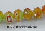 CLG64 15 inches 8*10mm faceted rondelle handmade lampwork beads