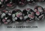 CLG766 14.5 inches 8*12mm rondelle lampwork glass beads wholesale