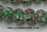 CLG769 14.5 inches 8*12mm rondelle lampwork glass beads wholesale