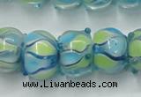 CLG779 14 inches 8*12mm rondelle lampwork glass beads wholesale