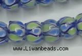 CLG781 14 inches 8*12mm rondelle lampwork glass beads wholesale