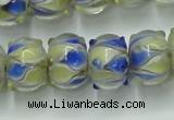 CLG782 14 inches 8*12mm rondelle lampwork glass beads wholesale