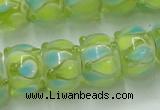 CLG783 14 inches 8*12mm rondelle lampwork glass beads wholesale