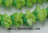 CLG789 15.5 inches 11*13mm rose lampwork glass beads wholesale