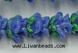 CLG792 15.5 inches 11*13mm rose lampwork glass beads wholesale