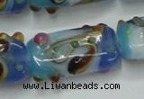 CLG805 15 inches 14*24mm rectangle lampwork glass beads wholesale